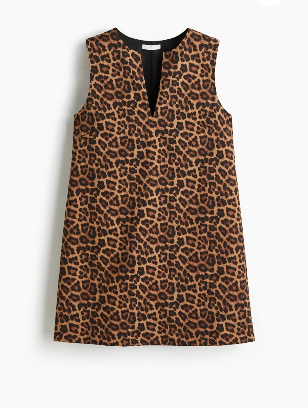 H& M Leopard A-Line Twill Dress